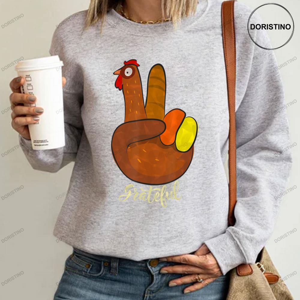 Peace Turkey Love Thanksgiving Hand Sign Bird Gesture Trending Style