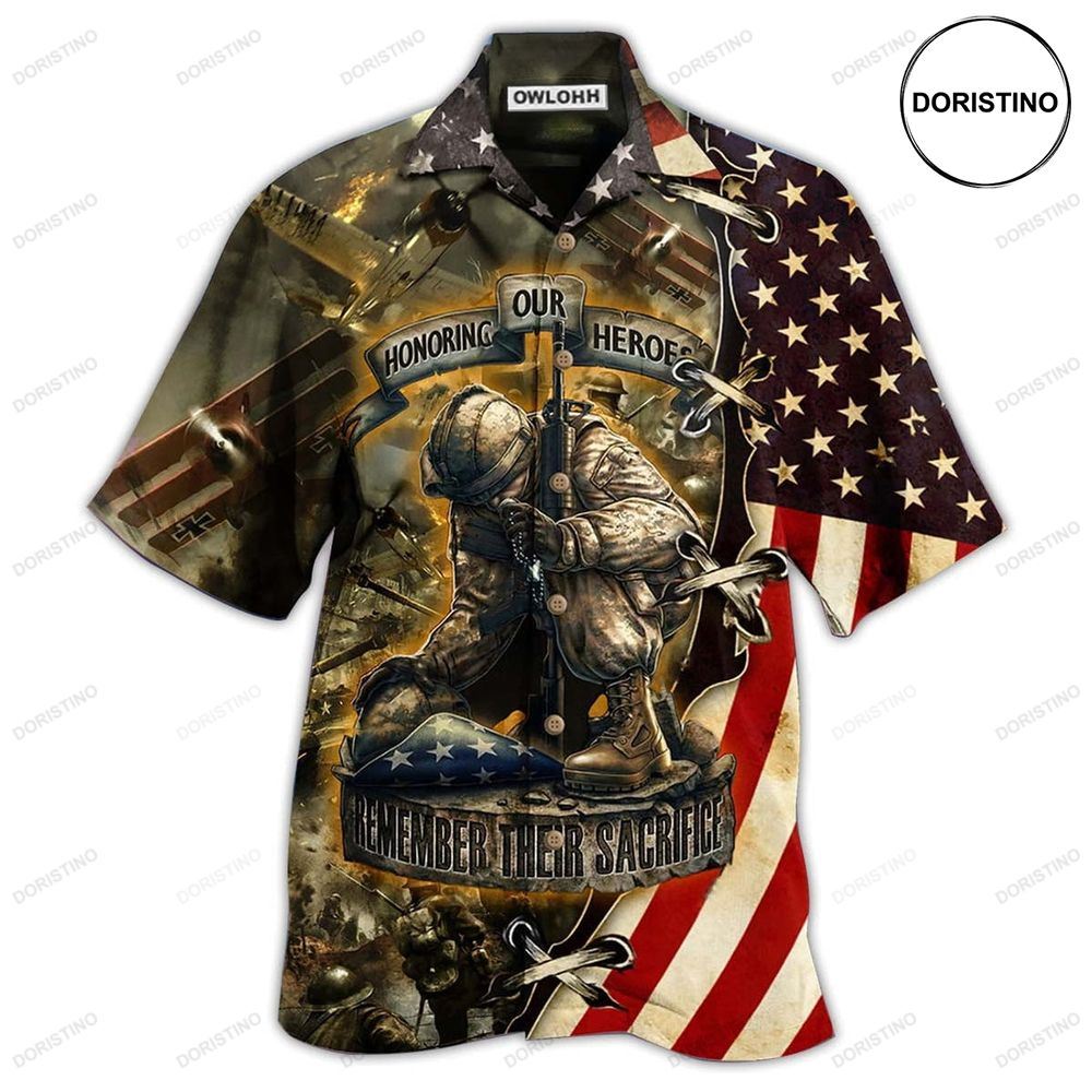 Veteran Honoring Our Heros With Dark Limited Edition Hawaiian Shirt