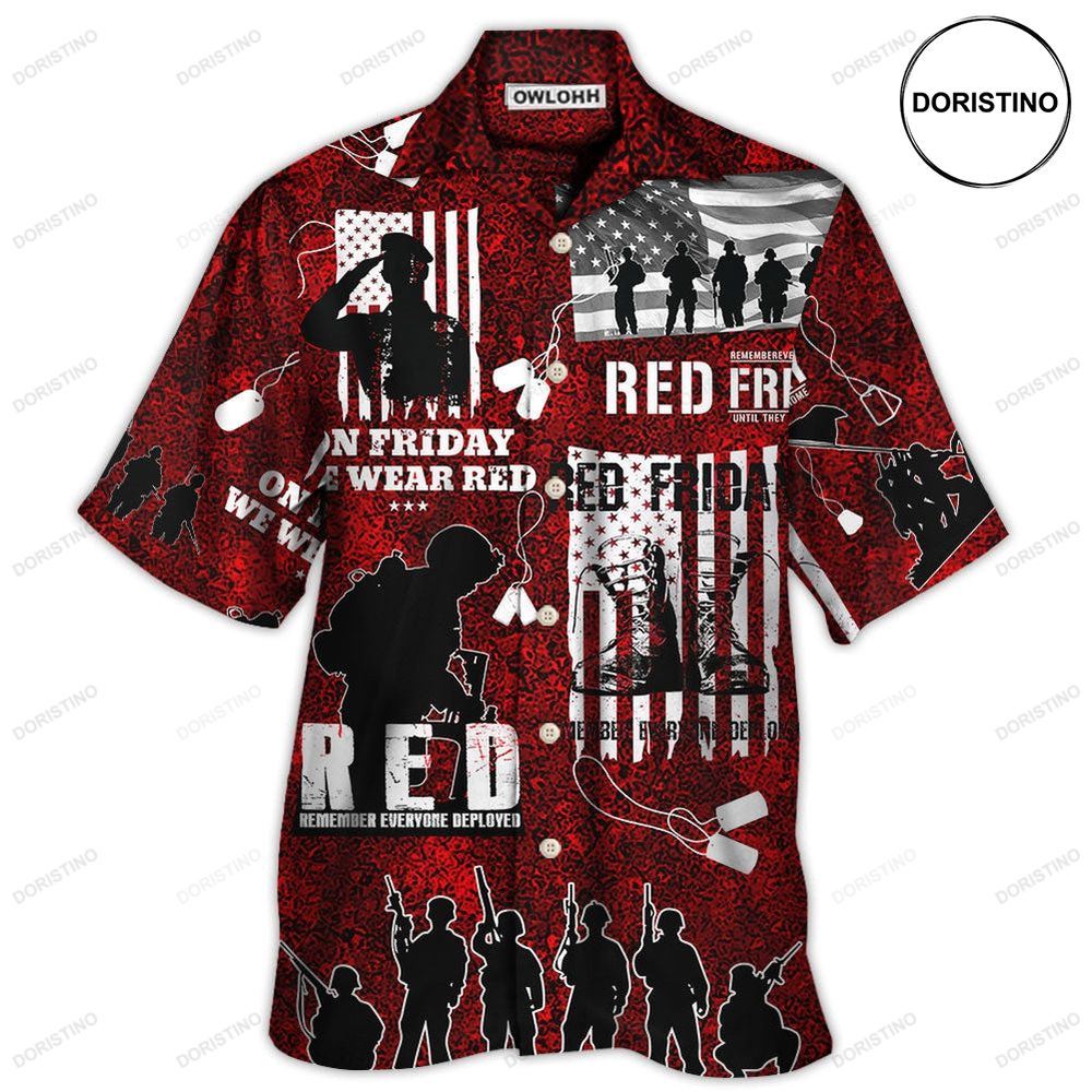 Veteran Red Friday With Boots Awesome Hawaiian Shirt