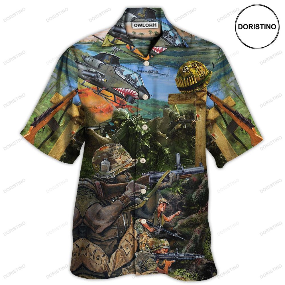 Veteran With Respect Honorand Gratitude With Helicopter Awesome Hawaiian Shirt