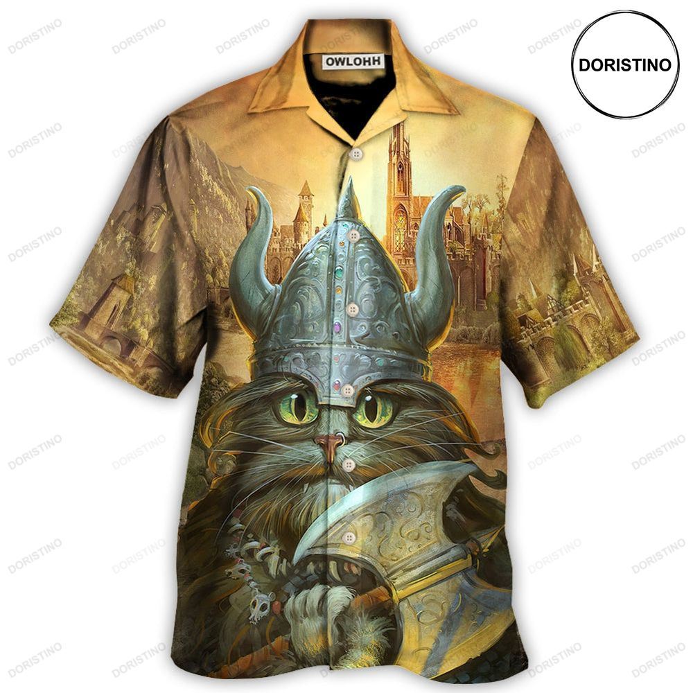 Viking Cat Hagar The Hairy Came To Purr And Pillage Limited Edition Hawaiian Shirt