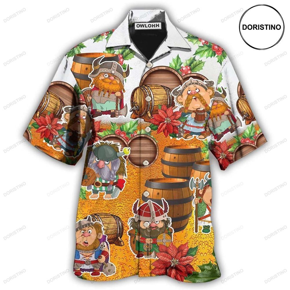 Viking Loves Beer Funny Christmas Limited Edition Hawaiian Shirt