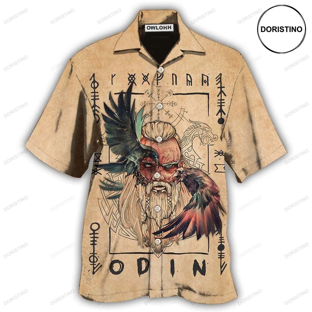 Viking Odin Sign Old Man Viking Awesome Hawaiian Shirt