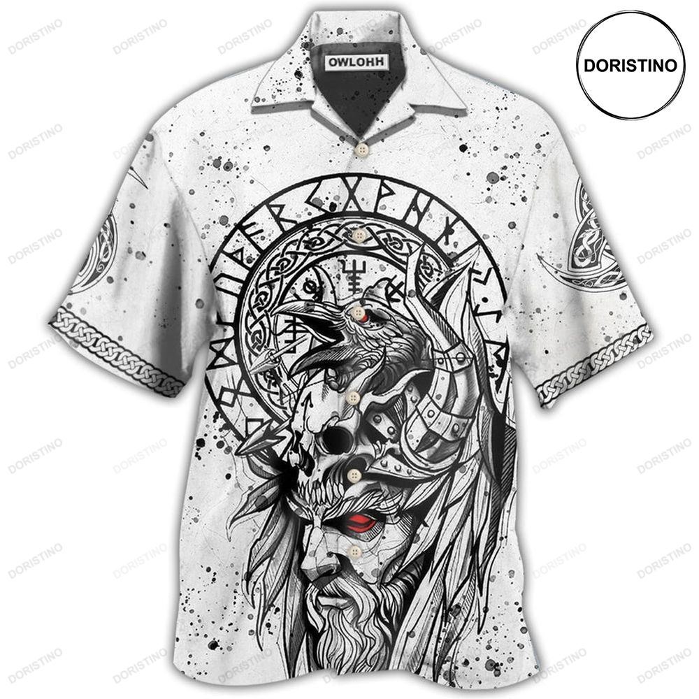 Viking Victory Black And White Limited Edition Hawaiian Shirt