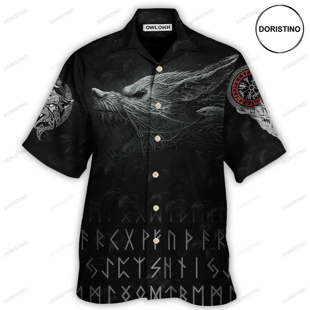 Viking Warrior Blood Black Awesome Hawaiian Shirt