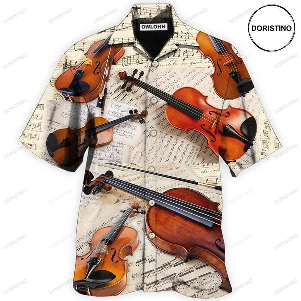 Violin Vintage Music Lover Paper Awesome Hawaiian Shirt