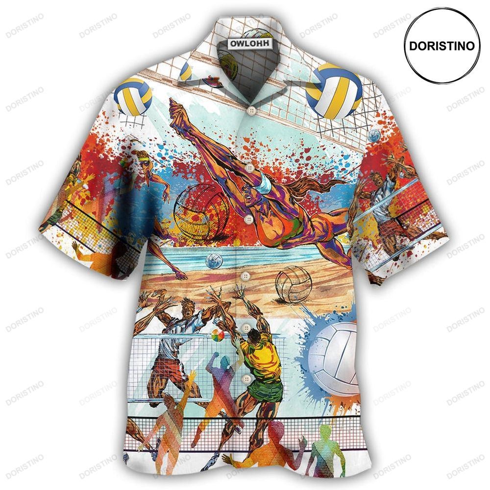 Volleyball Is My Therapy Mix Color Awesome Hawaiian Shirt
