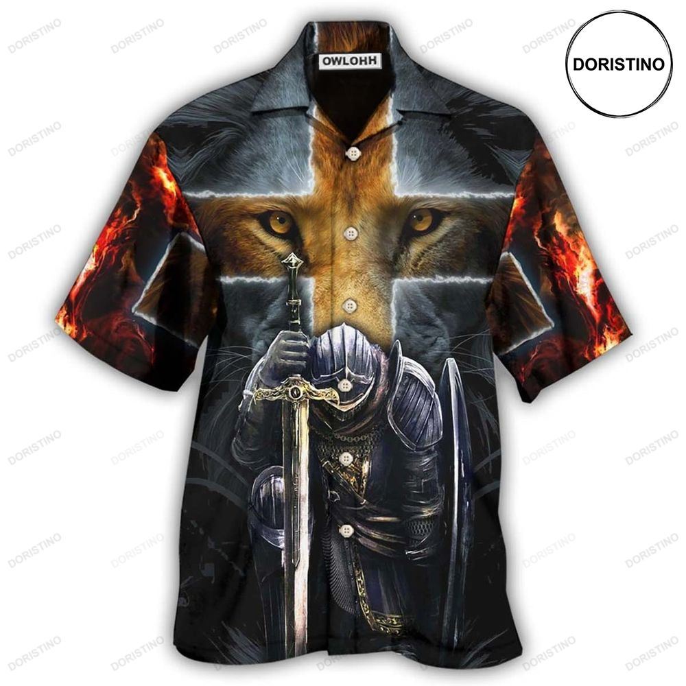 Warrior Of Christ Lion Cross Limited Edition Hawaiian Shirt