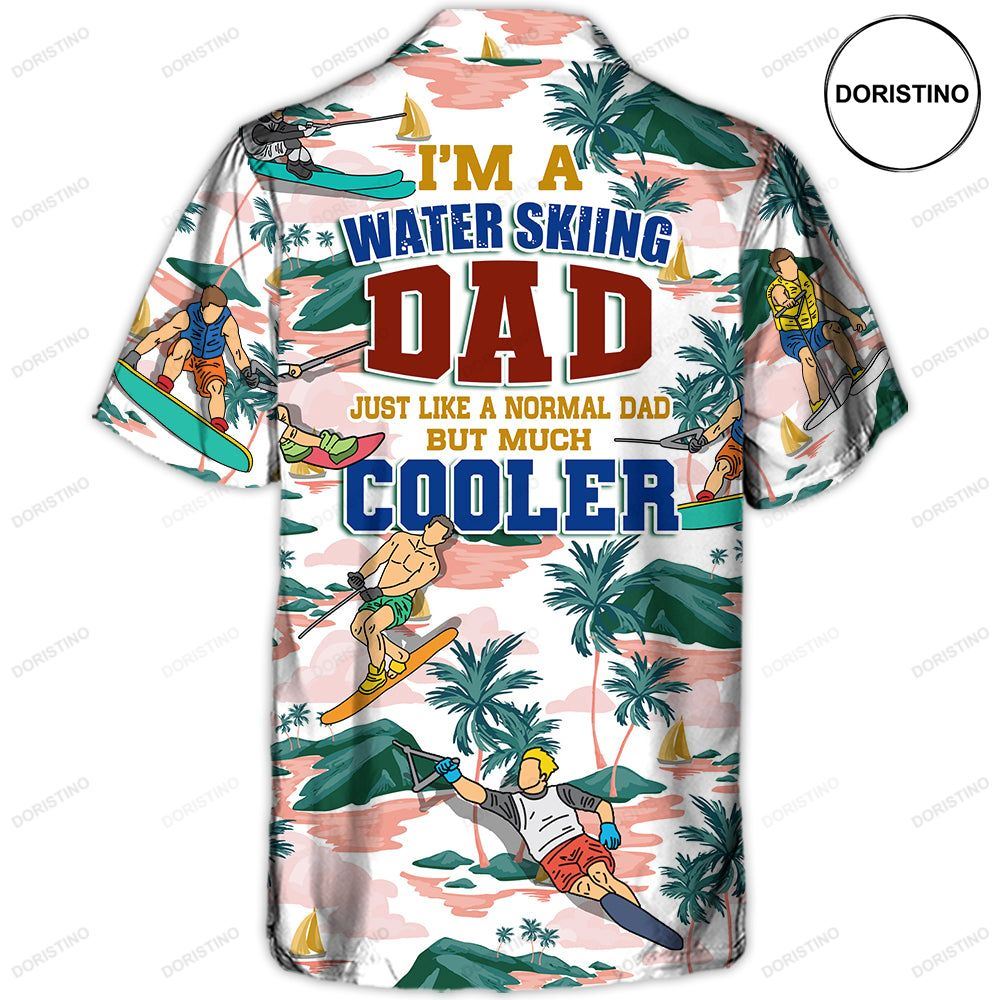 Waterskiing I'm A Water Skiing Dad Lover Beach Hawaiian Shirt