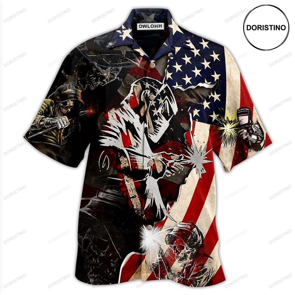 Welder Patriotic Awesome Hawaiian Shirt