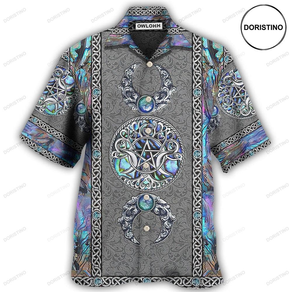 Wicca Mystery Spirit Triple Moon Witch Awesome Hawaiian Shirt