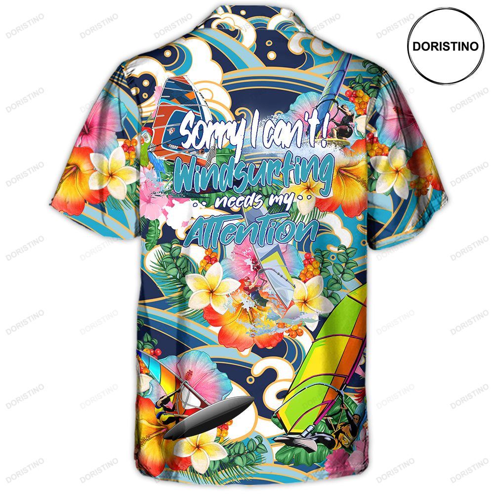 Windsurfing Sorry I Can't Windsurfing Is My Attention Awesome Hawaiian Shirt
