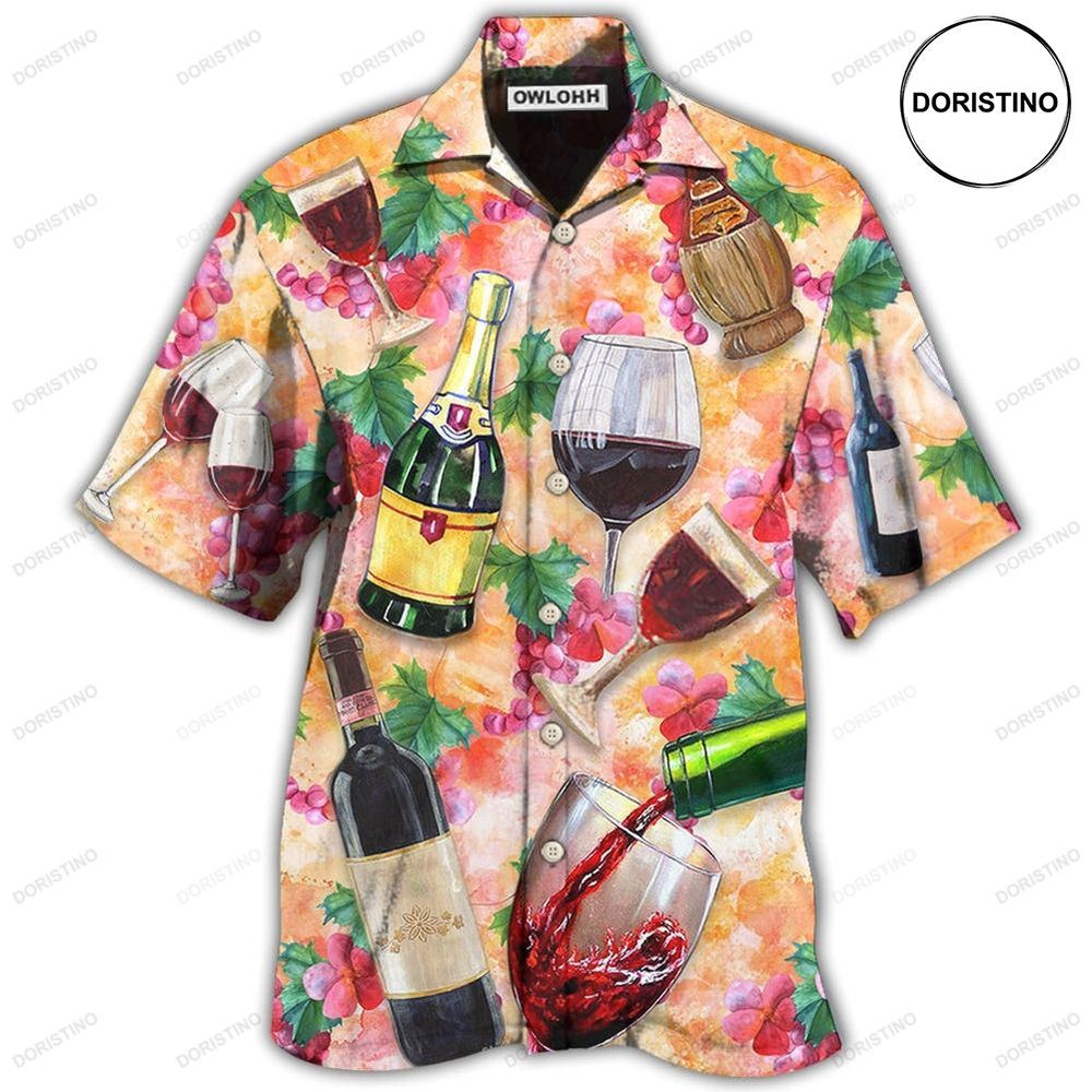 Wine Drinking Wine Colorful Awesome Hawaiian Shirt