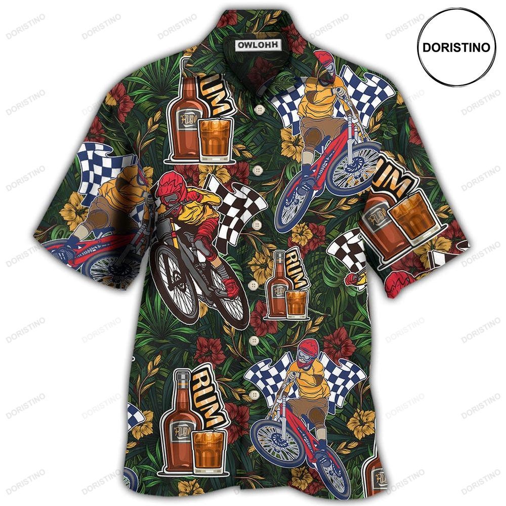 Wine I Like Rum And Mountain Biking Limited Edition Hawaiian Shirt