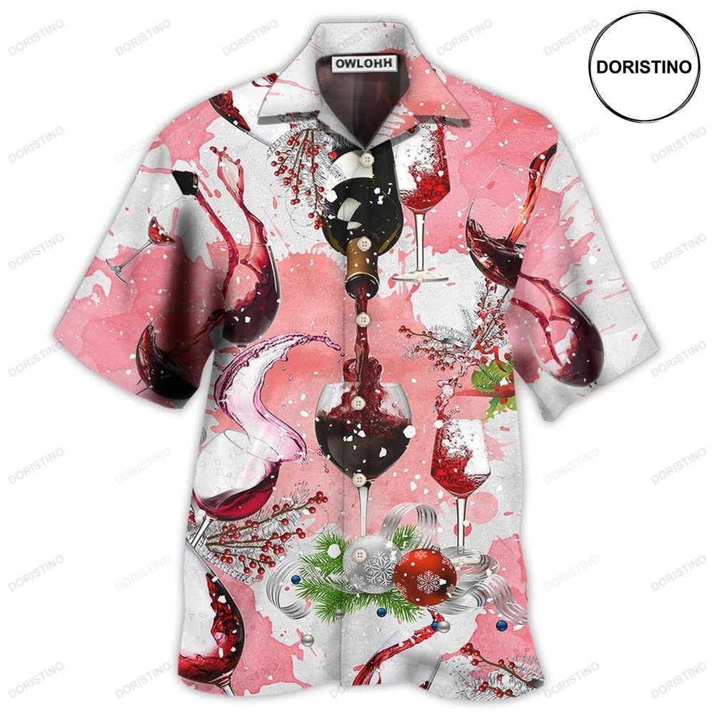 Wine Nothing Is Better Than A Glass Of Fine Wine On Christmas Limited Edition Hawaiian Shirt