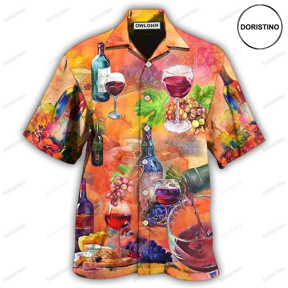 Wine Working From Nine To Wine Awesome Hawaiian Shirt