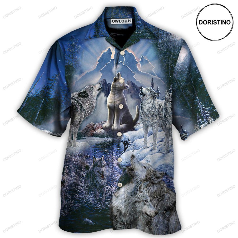 Wolf Is Not Lonely Just Alone Hawaiian Shirt