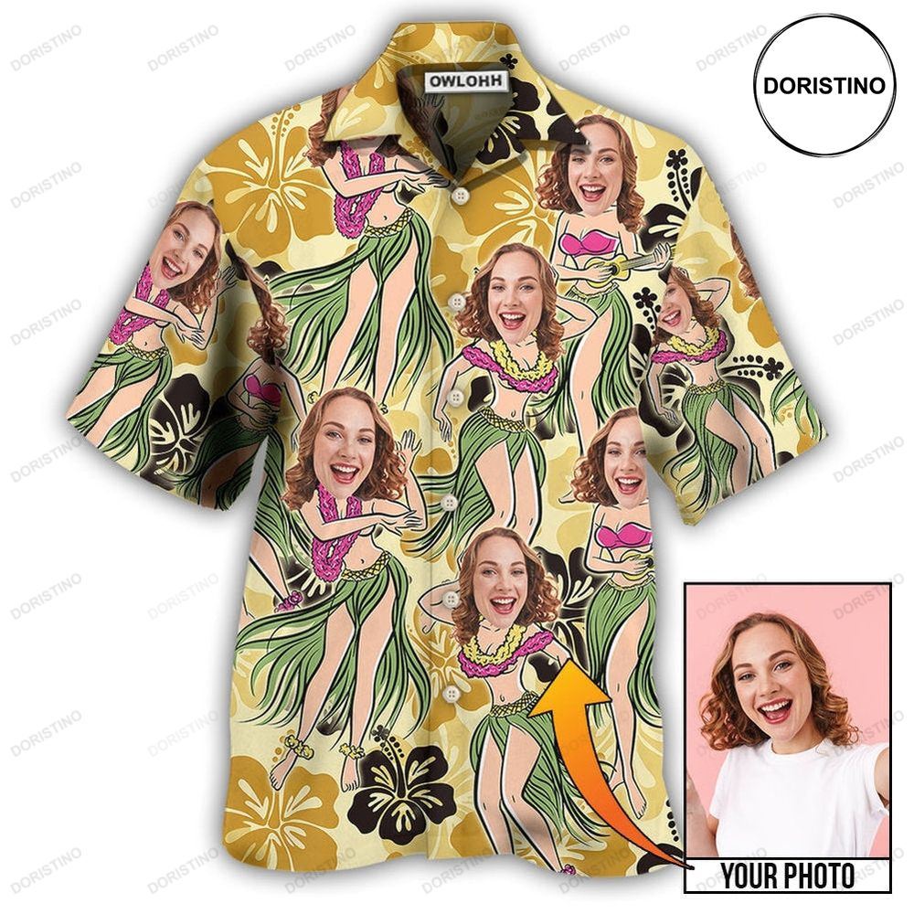 Woman Face Custom Photo Aloha Tropical Limited Edition Hawaiian Shirt