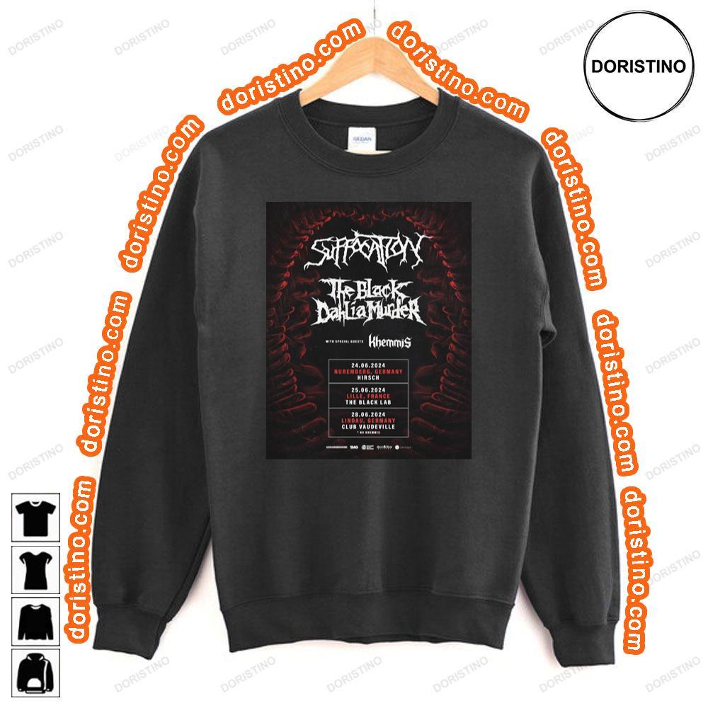 Suffocation The Black Dahlia Murder And Khemmis 2024 Awesome Shirt