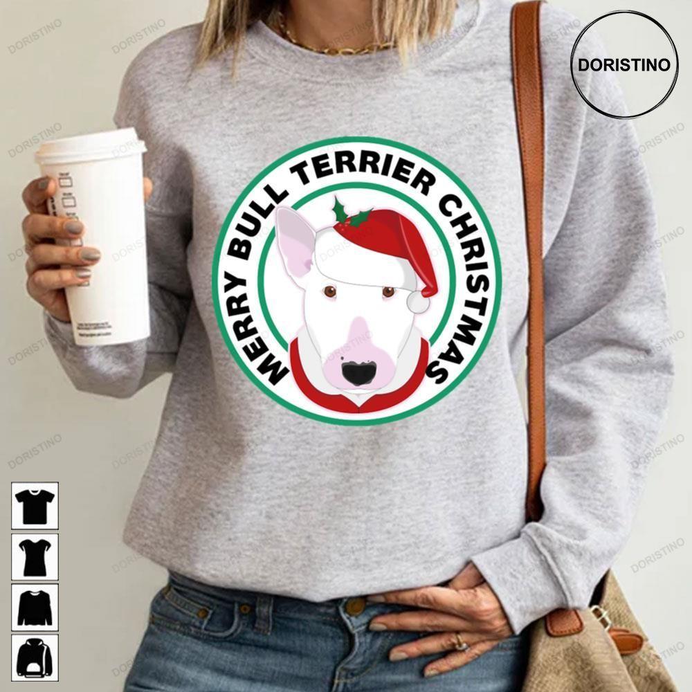 Merry Christmas Bull Terrier 2 Doristino Sweatshirt Long Sleeve Hoodie