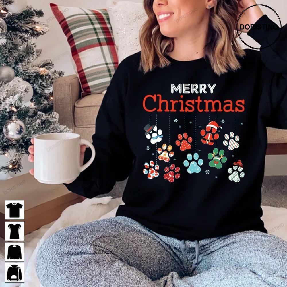 Merry Christmas Paws 2 Doristino Tshirt Sweatshirt Hoodie