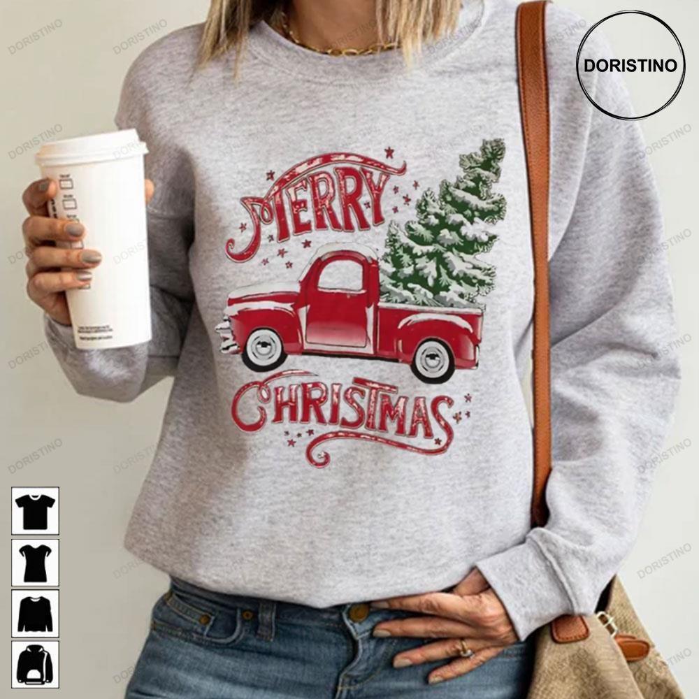 Merry Christmas Rustic Truck 2 Doristino Sweatshirt Long Sleeve Hoodie