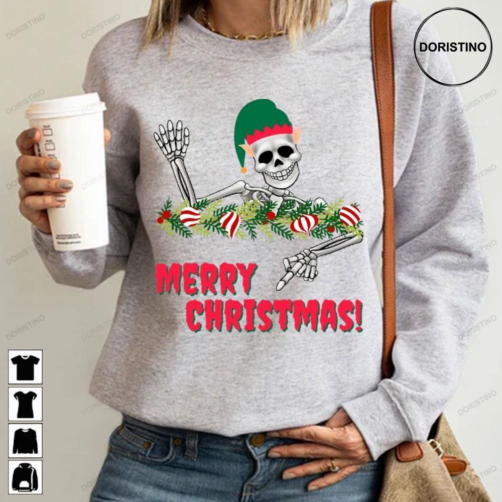 Merry Christmas Skeleton Elf 2 Doristino Hoodie Tshirt Sweatshirt