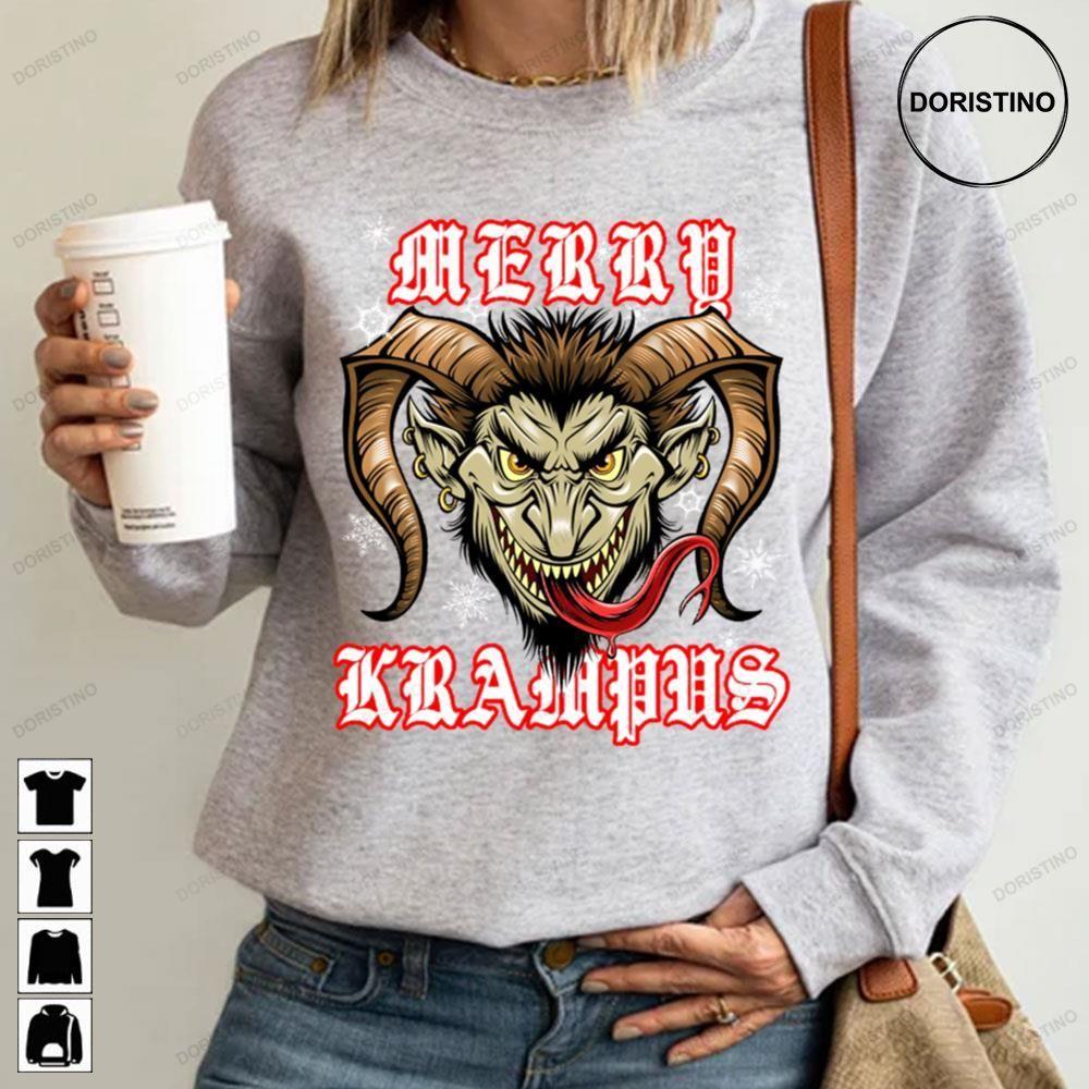 Merry Krampus Anime Christmas 2 Doristino Sweatshirt Long Sleeve Hoodie