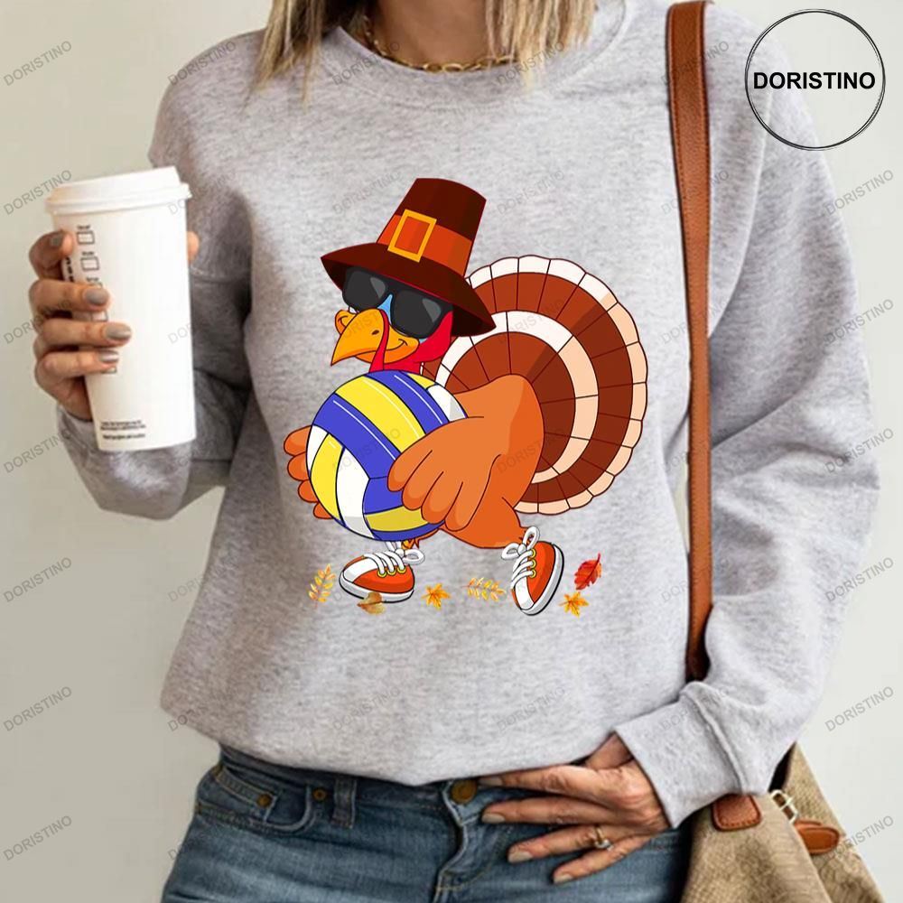 Turkey Playing Volleyball Thanksgiving Awesome Shirt