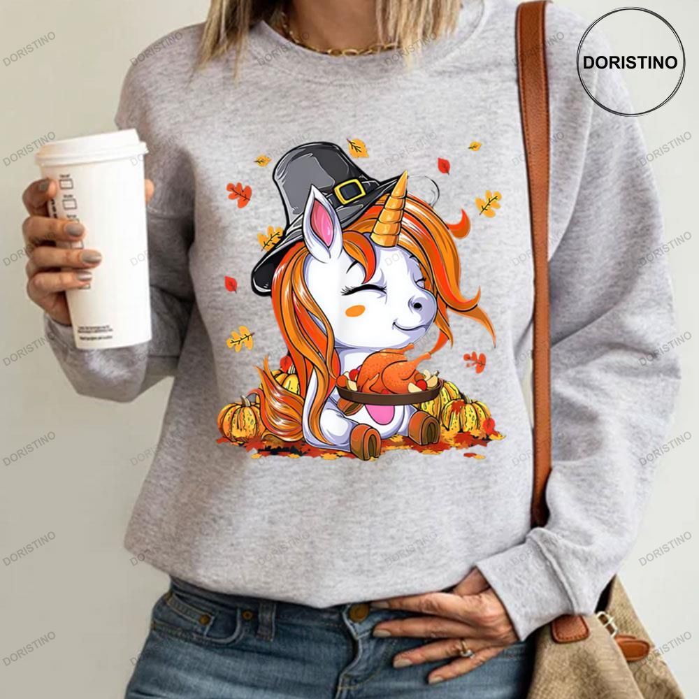 Unicorn Candy Corn Happy Thanksgiving Fall Awesome Shirt