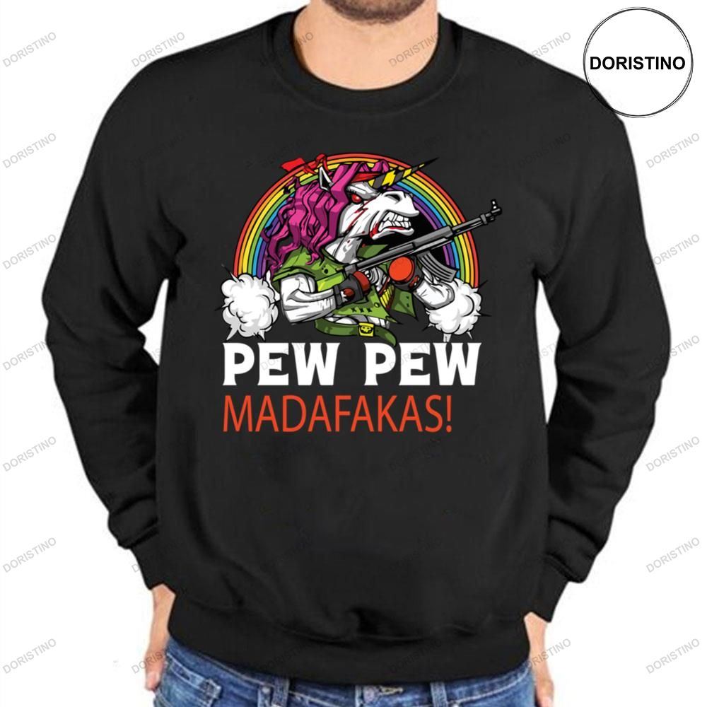 Unicorn Funny Christmas Pew Pew Madafakas Limited Edition T-shirt
