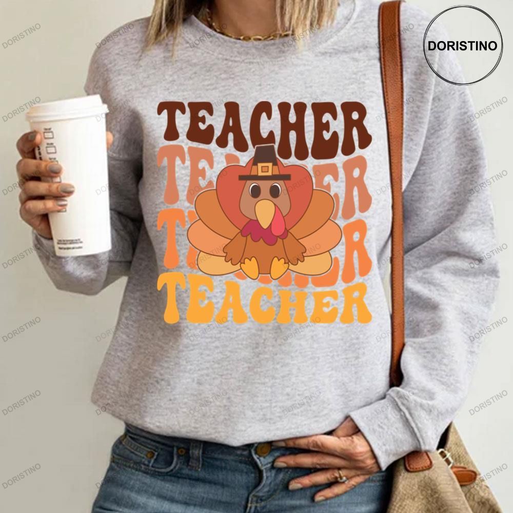 Vintage Teacher Turkey Trending Style