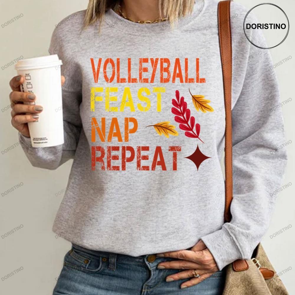 Volleyball Feast Nap Repeat Funny Thanksgiving Dinner Volleyball Lovers Birthday 2021 Essen Limited Edition T-shirt