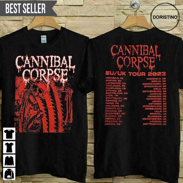 Cannibal Corpse Eu Uk Tour 2023 Short-sleeve Doristino Sweatshirt Long Sleeve Hoodie
