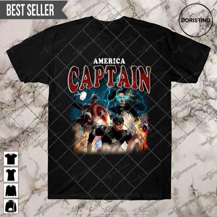 Captain America Chris Evans Marvel Black Doristino Hoodie Tshirt Sweatshirt