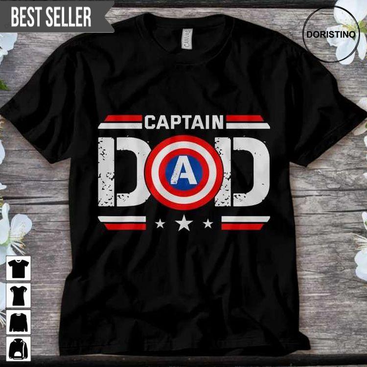 Captain Dad Superhero Doristino Tshirt Sweatshirt Hoodie