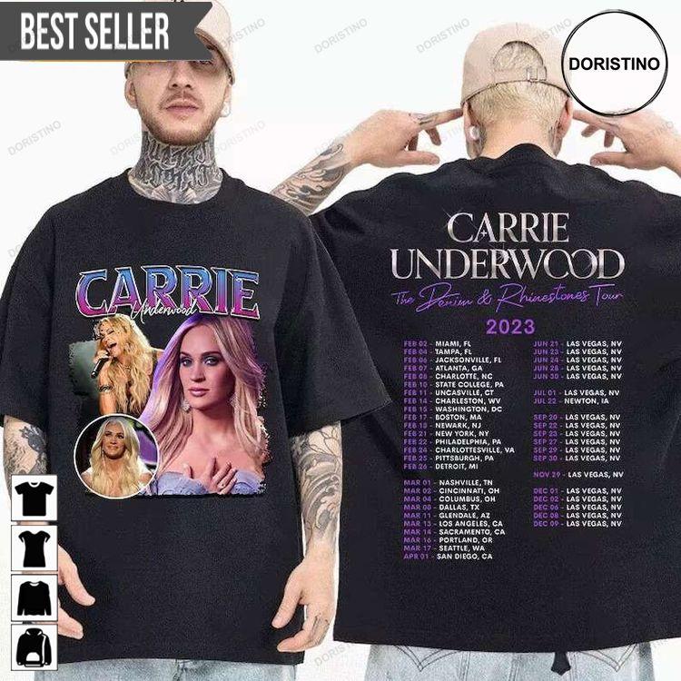 Carrie Underwood Denim And Rhinestones Tour 2023 Doristino Sweatshirt Long Sleeve Hoodie