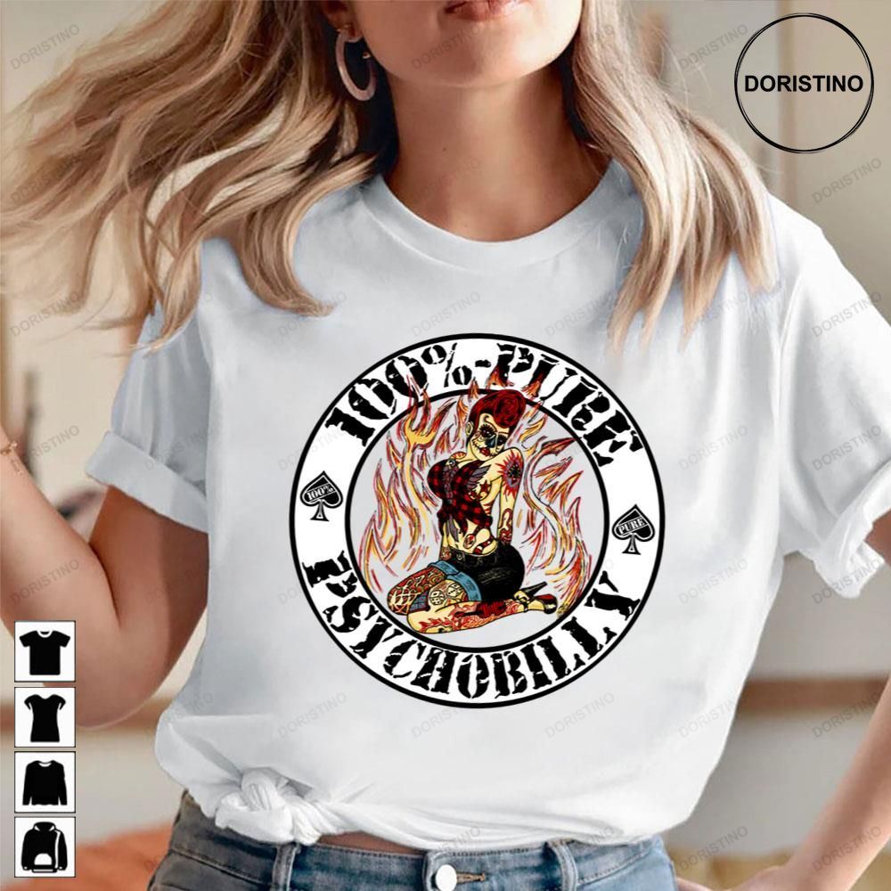 Psychobilly Girl White Awesome Shirts