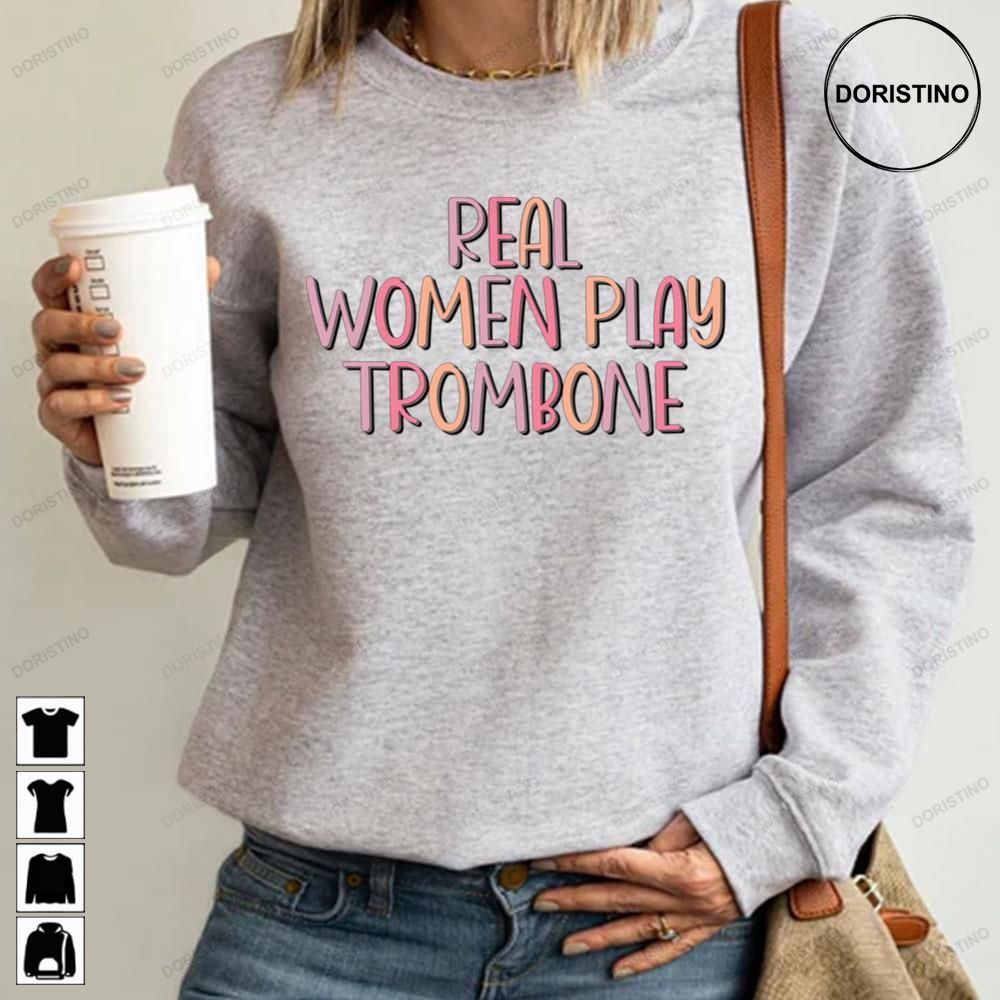 Real Women Play Trombone Sticker Trending Style