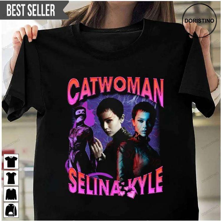 Catwoman Selina Kyle The Batman Movie Zoe Kravitz Doristino Hoodie Tshirt Sweatshirt