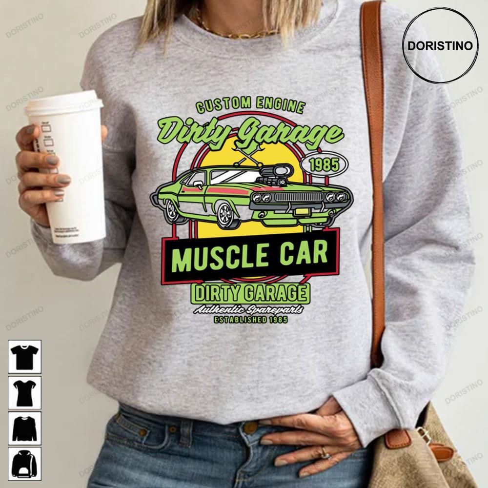 Dirty Garage Custom Engine Muscle Car Art Awesome Shirts