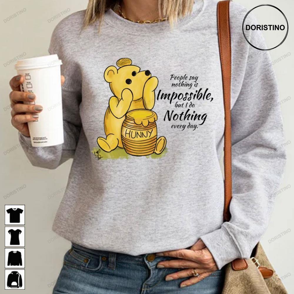 Nothing Is Impossible Winnie The Pooh A Very Merry Pooh Year 2 Doristino Sweatshirt Long Sleeve Hoodie