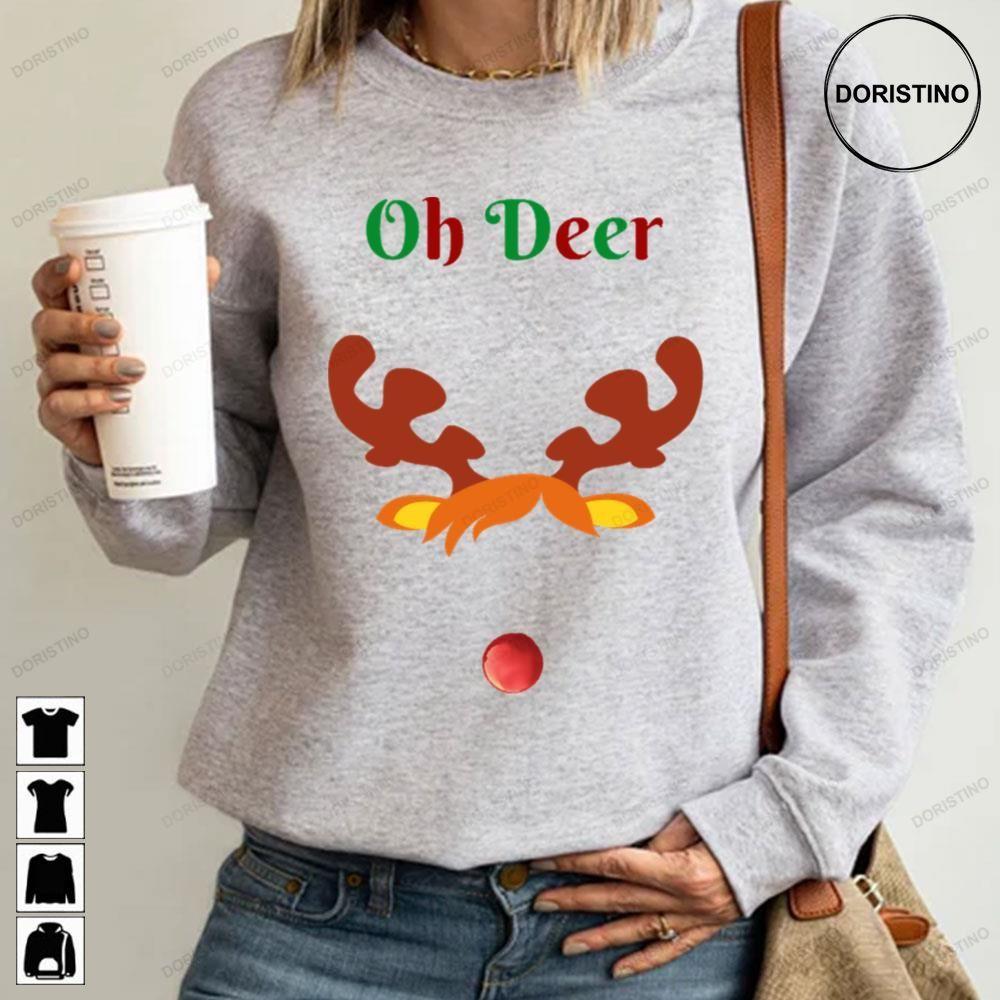 Oh Deer Rudolph The Red Nosed Reindeer Christmas 2 Doristino Sweatshirt Long Sleeve Hoodie