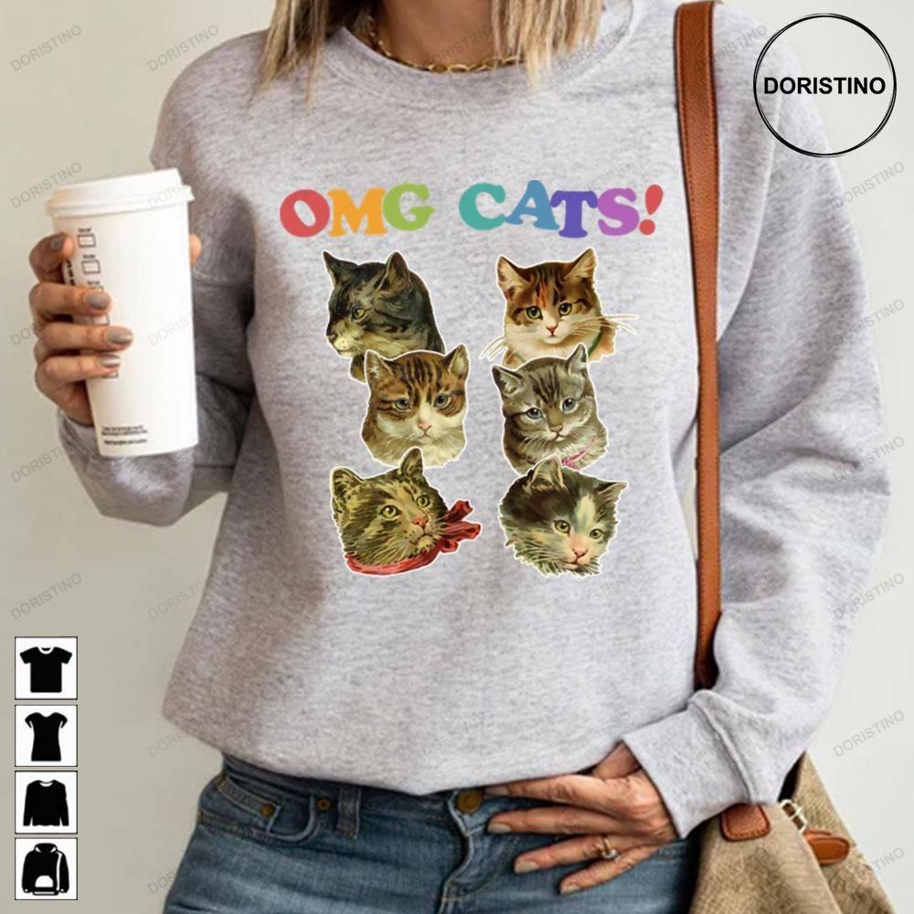 Omg Cats Cat Lover Retro Design 2 Doristino Tshirt Sweatshirt Hoodie