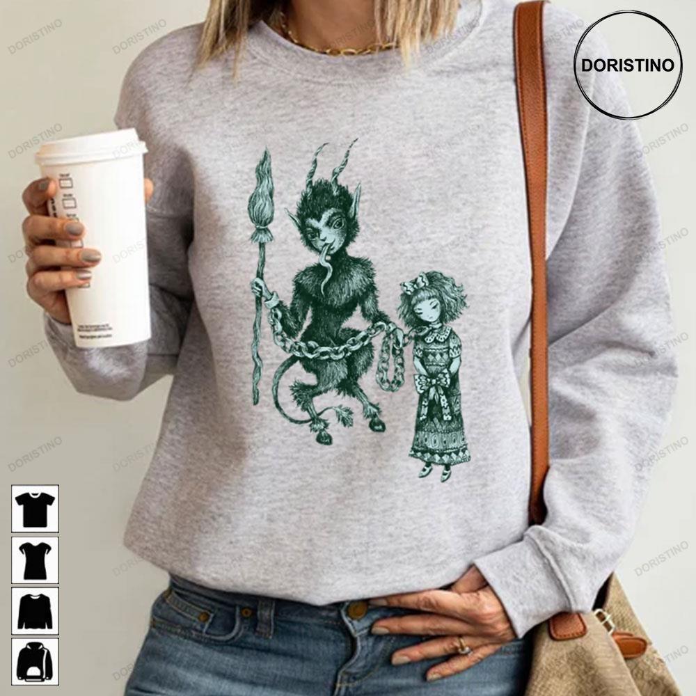 Poor Girl Krampus Christmas 2 Doristino Sweatshirt Long Sleeve Hoodie