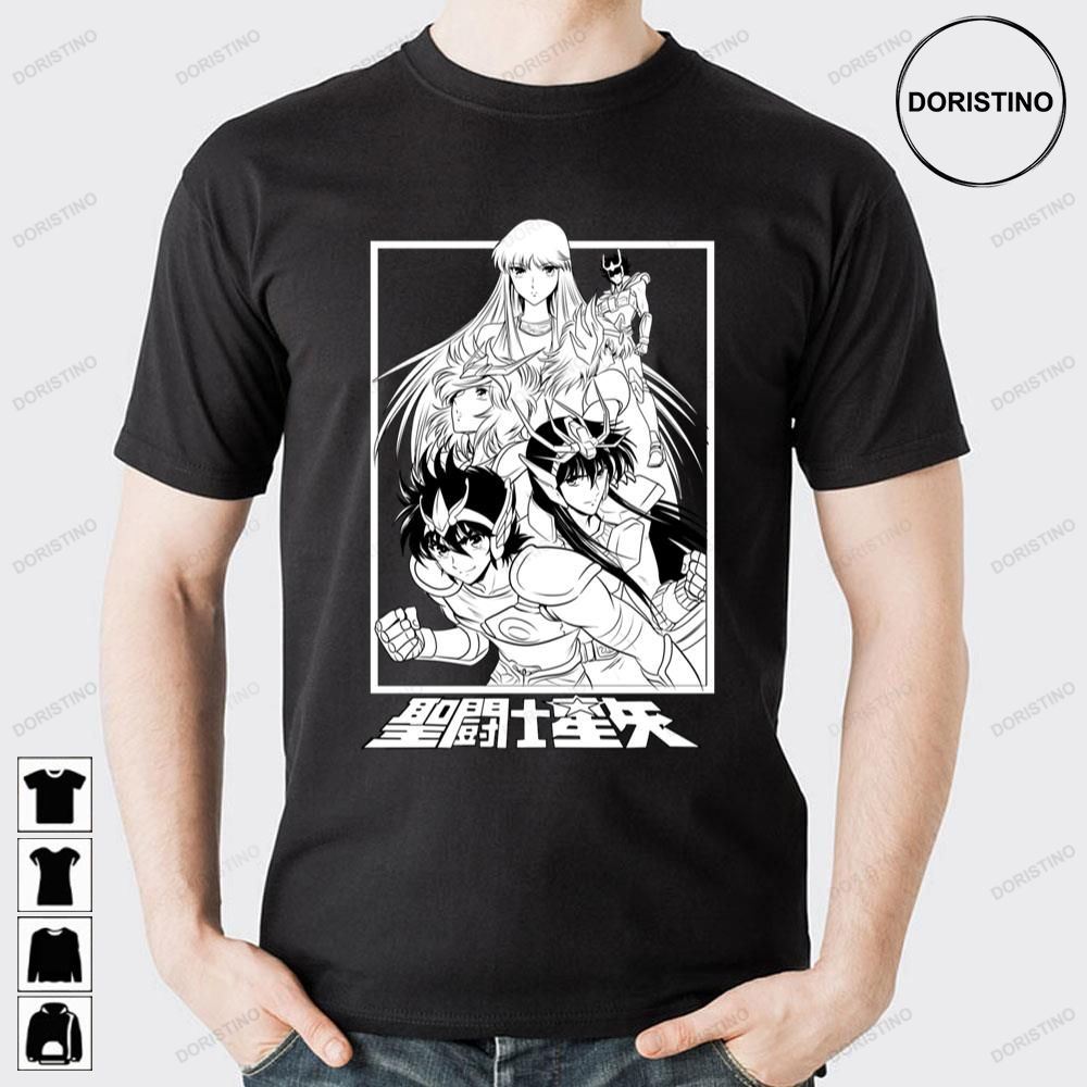 Black White Art Saint Seiya Doristino Awesome Shirts