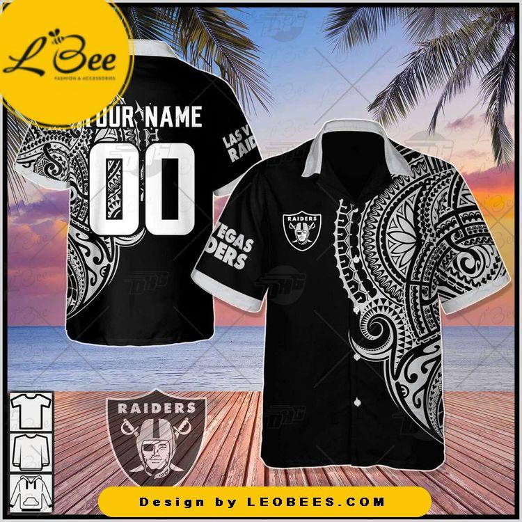 Personalize NFL Las Vegas Raiders Polynesian Tattoo Design