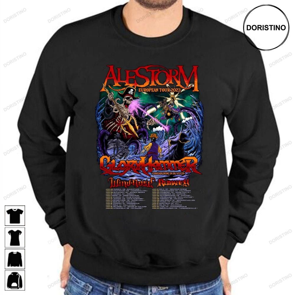 Alestorm European Tour 2023 With Dates Awesome Shirts