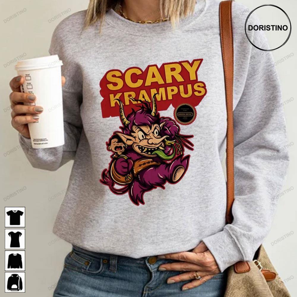 Scary Krampus Funny Christmas 2 Doristino Sweatshirt Long Sleeve Hoodie