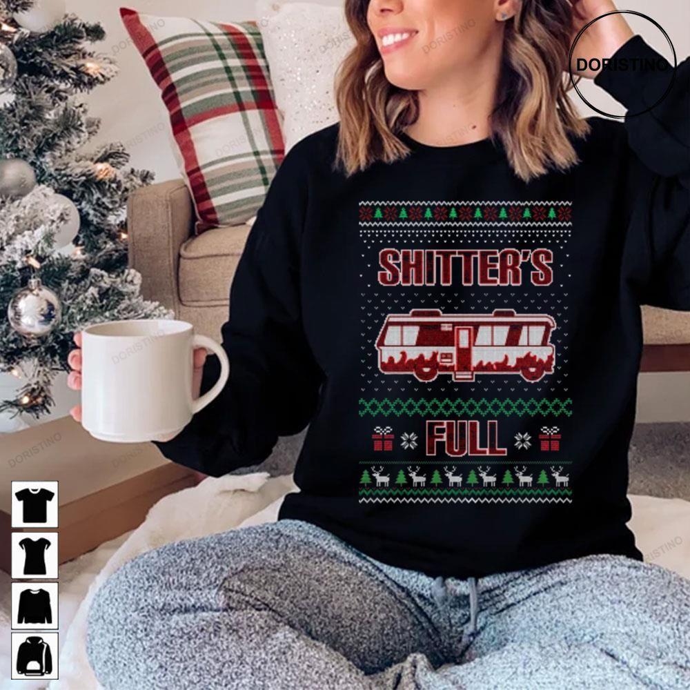 Shitters Was Full Ugly Knitted National Lampoons Christmas Vacation 2 Doristino Sweatshirt Long Sleeve Hoodie